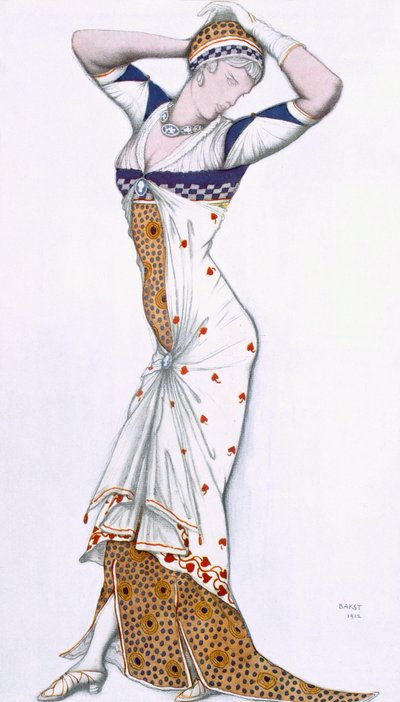 Design de A Fantasy of Modern Costume, 1912 - Leon Bakst